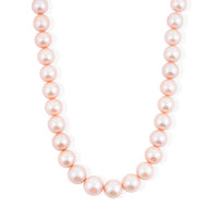 Pink Freshwater Pearl Necklace in Sterling Silver 17 Inches
