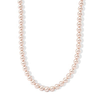 Japanese Akoya Pearl Necklace in Sterling Silver 27 Inches