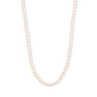 Japanese Akoya Pearl Necklace in Sterling Silver 36 Inches