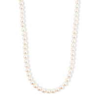Japanese Akoya Pearl Necklace in Sterling Silver 39 Inches
