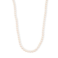 Japanese Akoya Pearl Sterling Silver Necklace in 48 Inch