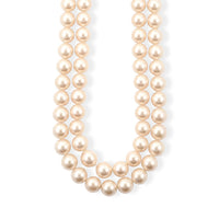 Japanese Akoya Pearl Necklace in Sterling Silver 33 Inches