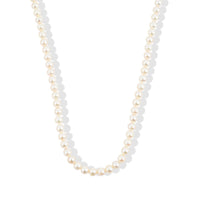 Japanese Akoya Pearl Necklace in Sterling Silver 30 Inches
