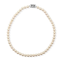 Japanese Akoya Pearl 17 (Inches) Necklace in Sterling Silver