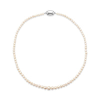 Necklace in Japanese Akoya Pearl Sterling Silver 17 Inches