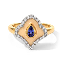 Rachel Roy Tanzanite and White Zircon 1.00 ctw Ring in 18K Vermeil Yellow Gold Over Sterling Silver (Size 9.0)