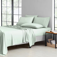 Bibb Home 4-Piece Green Bamboo Sheet Set -Twin