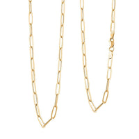 14K Yellow Gold 2mm Paperclip Chain Necklace (20 Inches) (2.2 g)
