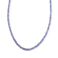 D''Joy Premium Tanzanite 48.40 ctw Necklace in Rhodium Over Sterling Silver 18 Inches