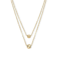 Italian Double Bead Rope Chain Necklace in 10K Yellow Gold (18-20 Inches) 2 Grams