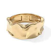 Italian Liquid Gold Ring in 10K Yellow Gold (Size 6.0) 2.50 Grams