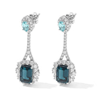 Rhapsody 950 Platinum AAAA Monte Belo Indicolite, Paraiba Tourmaline and Diamond (E-F, VS) 5.50ctw