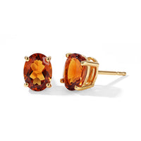 D''Joy Premium Red Citrine 2.30 ctw Earrings in 18K Vermeil YG Over Sterling Silver