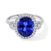 Certified & Appraised Rhapsody AAAA Tanzanite and Diamond E-F VS 4.65 ctw Ring in 950 Platinum (Size 10.0) 6.05 Grams
