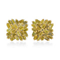 Blue Diamond (IR) Stud Earrings in Rhodium & Platinum Over Sterling Silver 0.50 ctw - Sticky add to cart bar