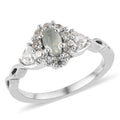 Narsipatnam Alexandrite and Natural White Zircon Infinity Shank Ring in Platinum Over Sterling Silver (Size 10.0) 0.75 ctw - Sticky add to cart bar