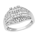 TLV Diamond Ring in Platinum Over Sterling Silver 1.00 ctw - Sticky add to cart bar