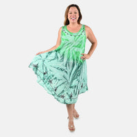 TAMSY Green Umbrella Dress - One Size Plus