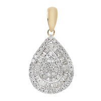 Luxoro SGL Certified 10K Yellow Gold G-H I3 Diamond Pendant 1.00 ctw