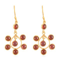 Multi Gemstone Dangle Earrings in 14K Yellow Gold Over Sterling Silver 3.40 ctw - Sticky add to cart bar