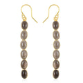 Mozambique Garnet Dangle Earring in 14K Yellow Gold Over Sterling Silver 6.00 ctw - Sticky add to cart bar
