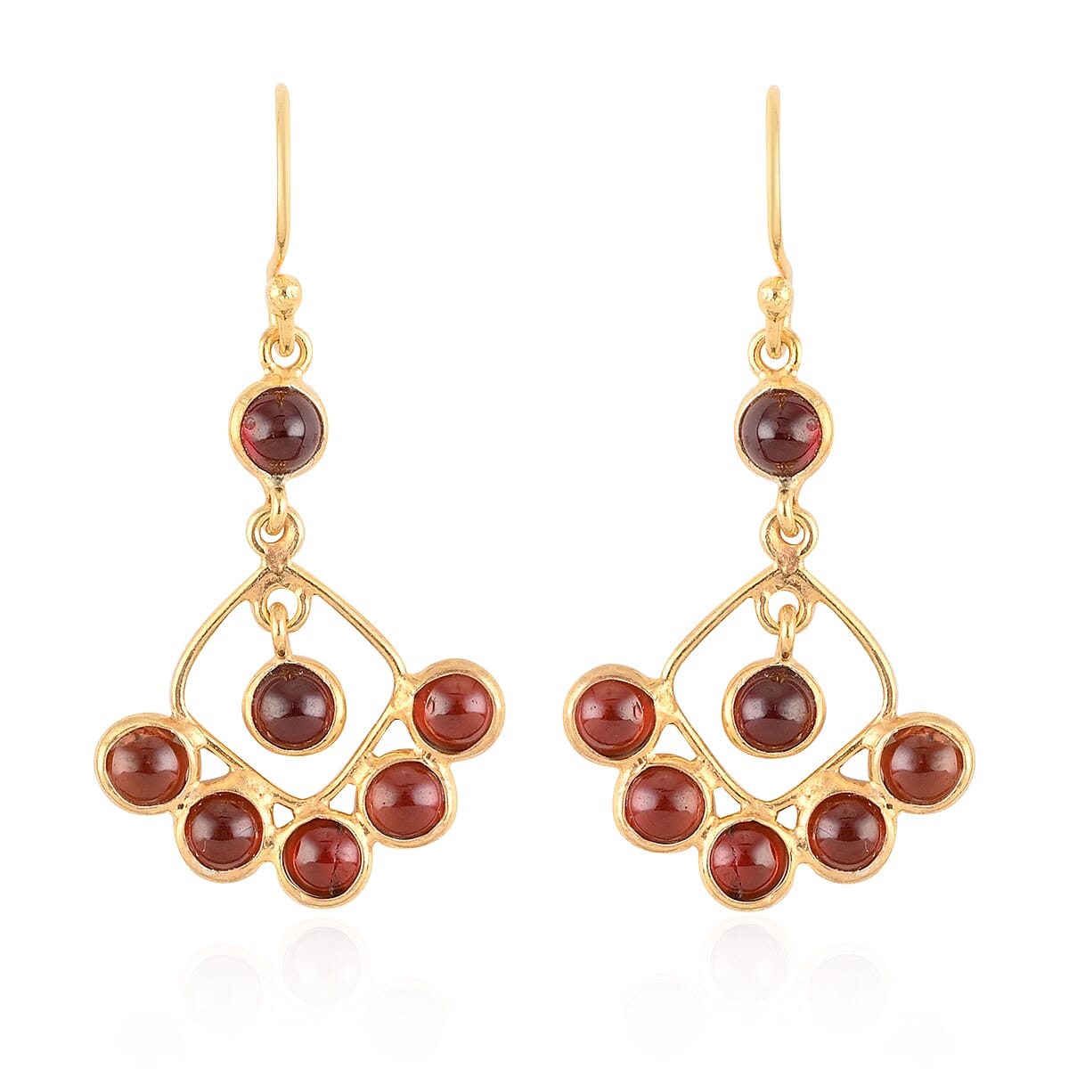 Amethyst Dangle Earrings in 14K Yellow Gold Over Sterling Silver 2.20 ctw