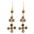 Mozambique Garnet Dangle Earrings in 14K Yellow Gold Over Sterling Silver 6.00 ctw - Sticky add to cart bar