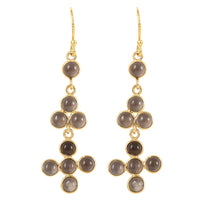 Mozambique Garnet Dangle Earrings in 14K Yellow Gold Over Sterling Silver 6.00 ctw