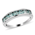 Grandidierite Half Eternity Band Ring in Platinum Over Sterling Silver (Size 10.0) 0.90 ctw - Sticky add to cart bar