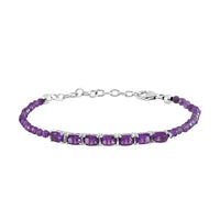 Amethyst Bracelet in Sterling Silver (6.50 In) 10.10 ctw