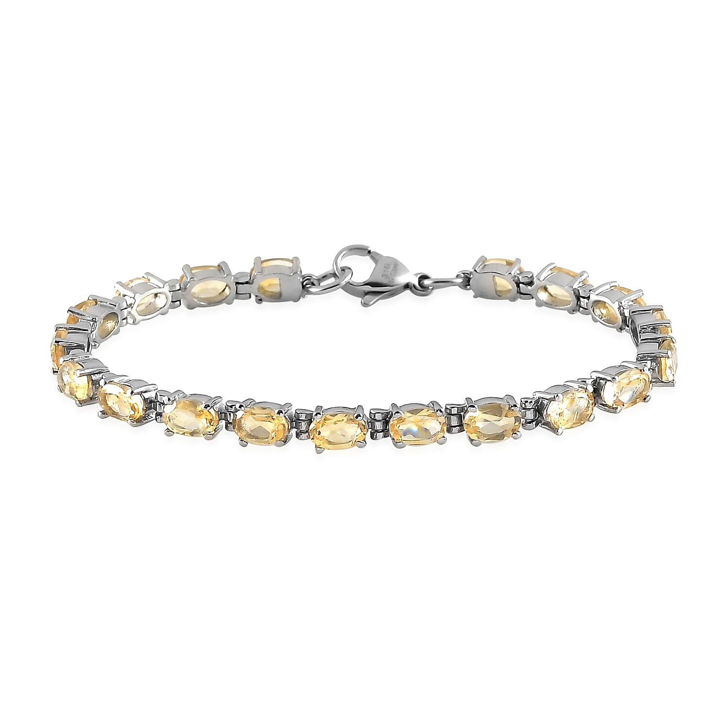 DEAL OF THE DAY Amethyst Tennis Bracelet in Stainless Steel (6.50 In) 8.25 ctw