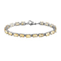 DEAL OF THE DAY Amethyst Tennis Bracelet in Stainless Steel (6.50 In) 8.25 ctw - Sticky add to cart bar