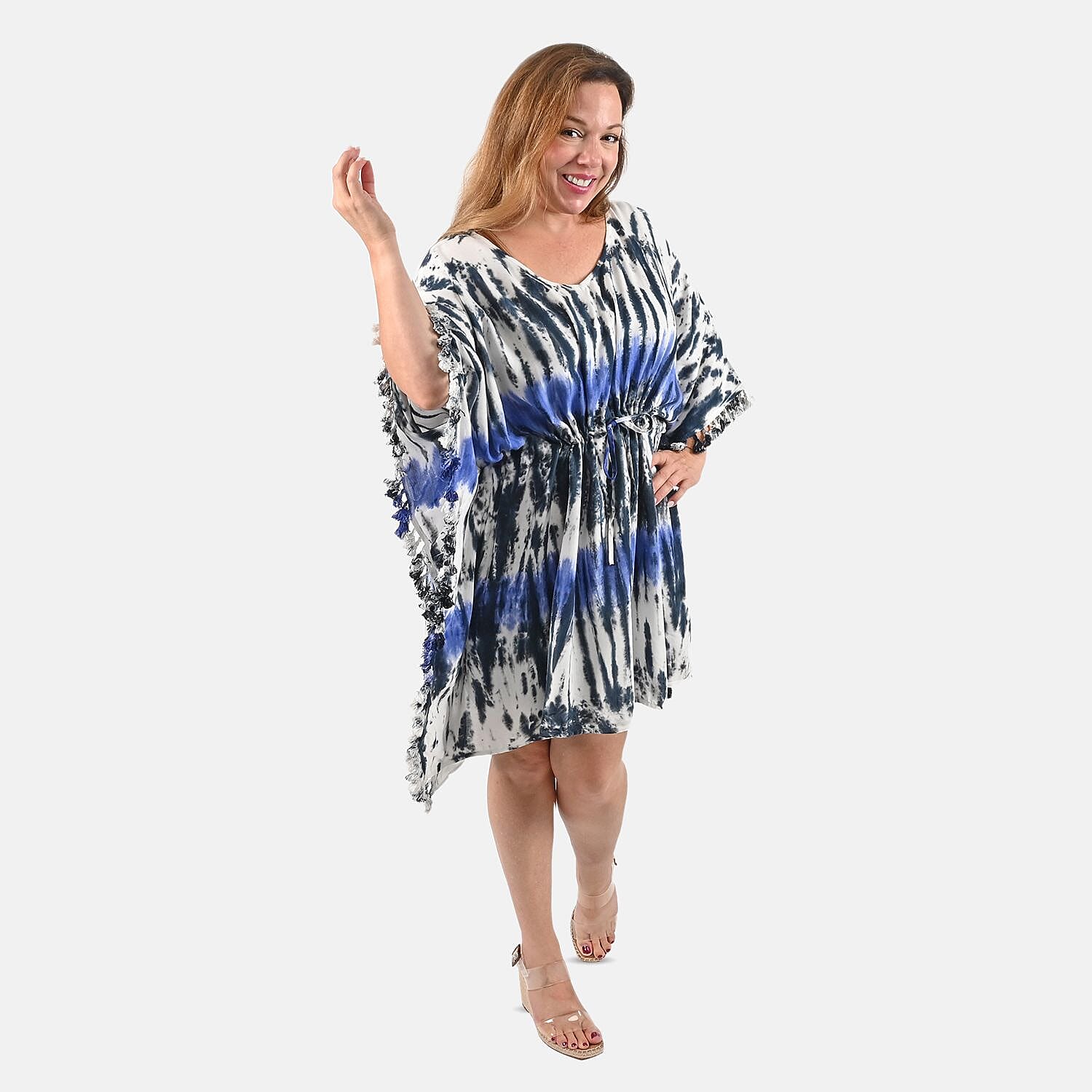 TAMSY Blue Kaftan - One Size Fits Most