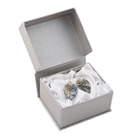 Abalone Shell Dragonfly Leaf Earrings in Sterling Silver