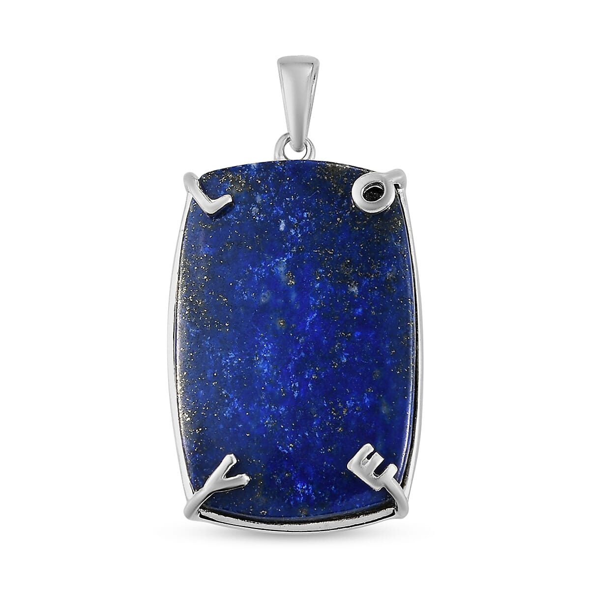 KARIS Lapis Lazuli Solitaire Pendant in Platinum Bond 34.50 ctw