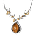 Karis Tiger's Eye Necklace (18 Inches) in 18K YG Plated and Platinum Bond 14.65 ctw - Sticky add to cart bar