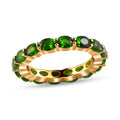 Natural Chrome Diopside 4.25 ctw Ring in 14K Yellow Gold Over Sterling Silver (Size 11.5) - Sticky add to cart bar