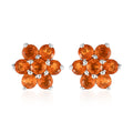 Tanzanite Floral Earrings in Platinum Over Sterling Silver 1.00 ctw - Sticky add to cart bar