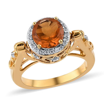 GP CELESTIAL DREAM COLLECTION Kuisa Rainbow Moonstone and Multi Gemstone Reversible Ring in Vermeil Yellow Gold Over Sterling Silver (Size 10.0) 2.85 ctw - Product card gallery slide 1 (10178540044601)