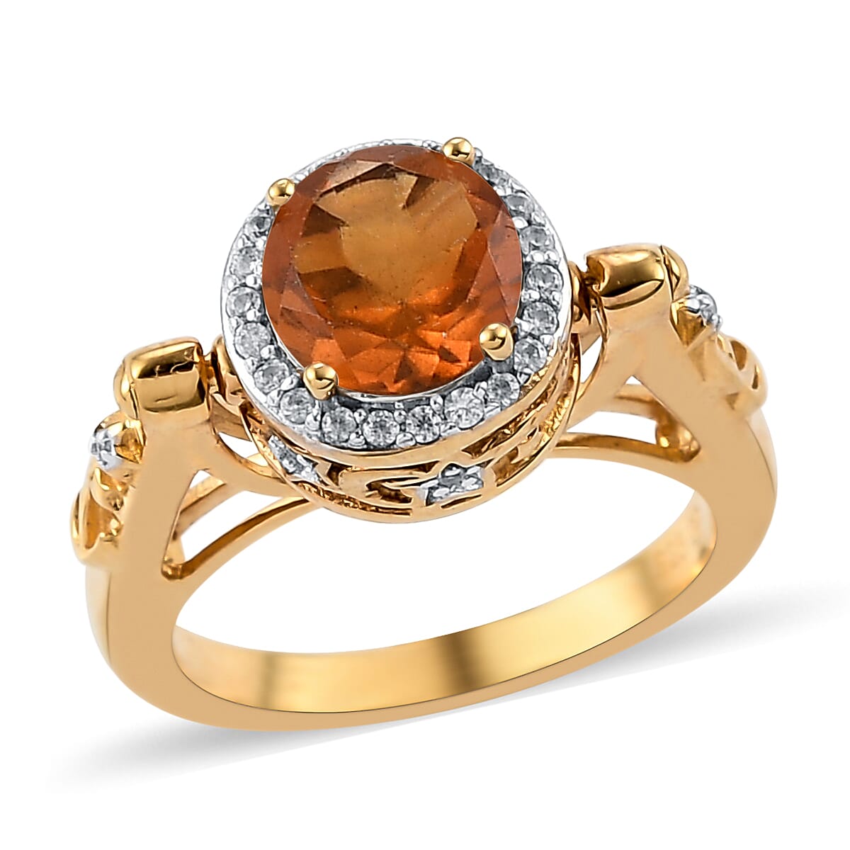 GP CELESTIAL DREAM COLLECTION Kuisa Rainbow Moonstone and Multi Gemstone Reversible Ring in Vermeil Yellow Gold Over Sterling Silver (Size 10.0) 2.85 ctw (1)