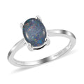 Boulder Opal Triplet Solitaire Ring in Sterling Silver (Size 5.0) 1.00 ctw - Sticky add to cart bar