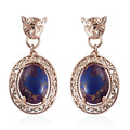 Karis Mojave Purple Turquoise Drop Earrings in 18K RG Plated 11.00 ctw - Sticky add to cart bar