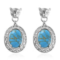 KARIS Mojave Blue Turquoise Fancy Earrings in Platinum Bond 11.25 ctw - Sticky add to cart bar