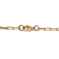 EverTrue Tiger's Eye Paper Clip Chain Fancy Necklace 18 Inches in 18K YG Plated 23.00 ctw