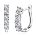 Moissanite Earrings in Platinum Over Sterling Silver 1.10 ctw - Sticky add to cart bar