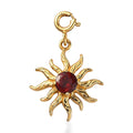 Mozambique Garnet Sun Charm in Vermeil YG Over Sterling Silver 0.65 ctw - Sticky add to cart bar
