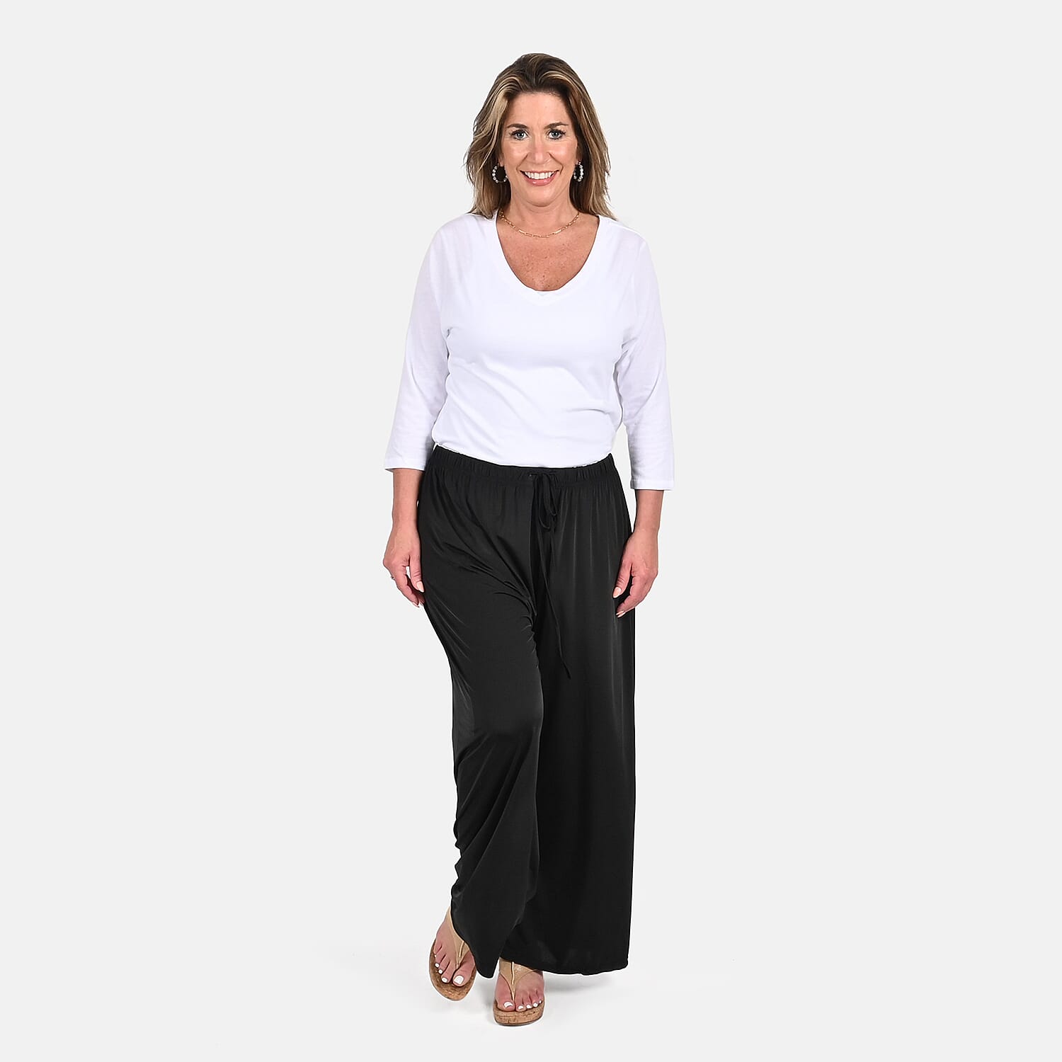 TAMSY Black Color Printed Trouser - One Size Fits Most