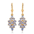 Tanzanite Lever Back Earrings in Vermeil Yellow Gold Over Sterling Silver 3.00 ctw - Sticky add to cart bar
