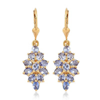 Tanzanite Lever Back Earrings in Vermeil Yellow Gold Over Sterling Silver 3.00 ctw