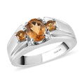 Serra Gaucha Citrine Men's Ring in Stainless Steel (Size 10.0) 1.50 ctw - Sticky add to cart bar